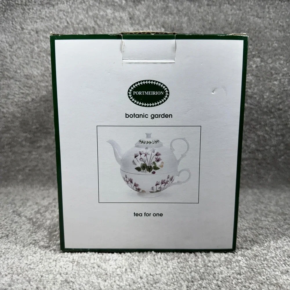 Portmeirion Botanic Garden Individual‎ Teapot Cup Tea for One Set Porcelain 12oz